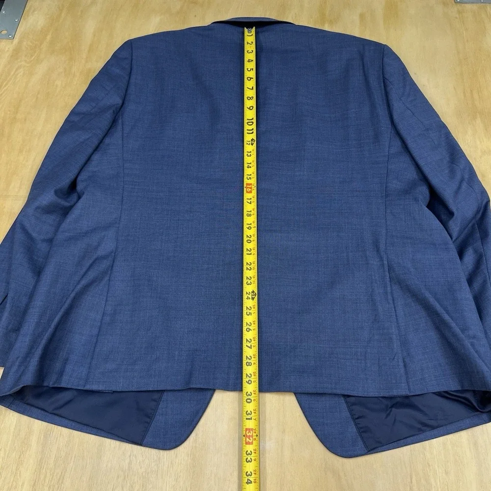 Banana Republic Blazer Jacket Sport Coat Mens 50R Slim Fit Wool Stretch Blue